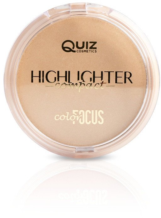 Quiz Cosmetics Color Focus Highlighter Powder puder rozświetlający wzbogacony witaminą E N02 Gold 10g