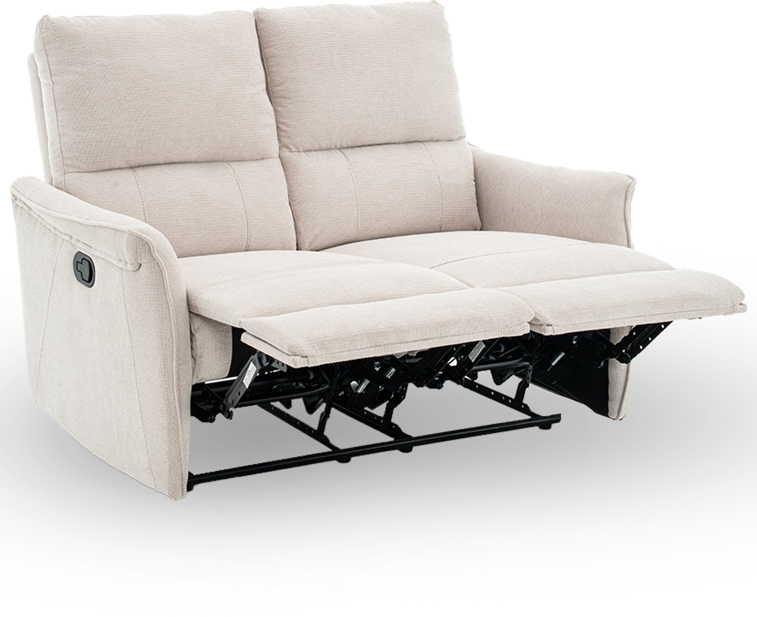 Sofa wypoczynkowa rozkładana dwuosobowa fotel TIMO DUO szenil beżowa