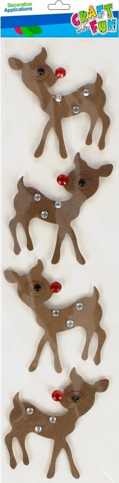 Craft with Fun OZDOBA BN NAKLEJKI 3D RENIFER 4SZT CF 12/288