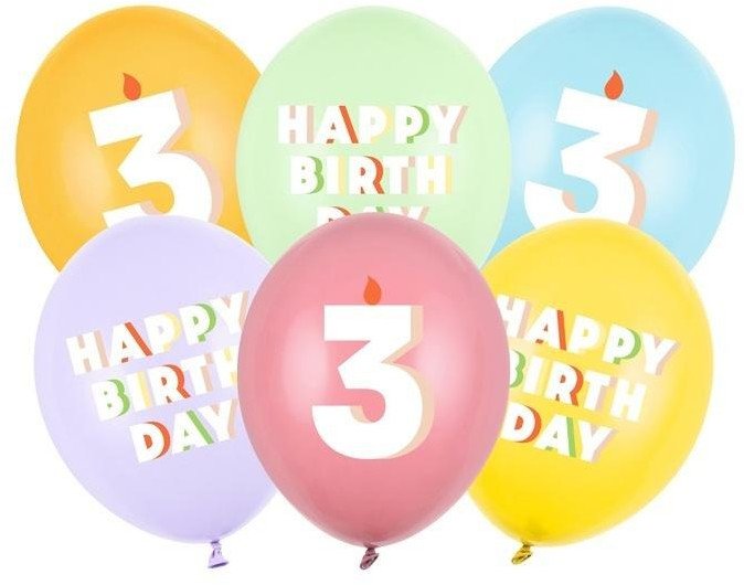 Balony 3 mix 30cm 50szt EDUKAMP