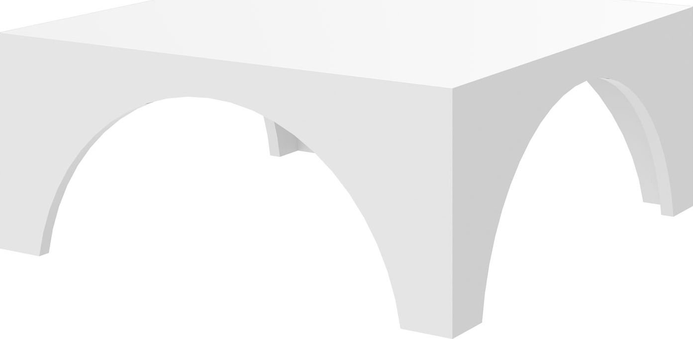 Elior Biała kwadratowa nowoczesna ława - Vensa