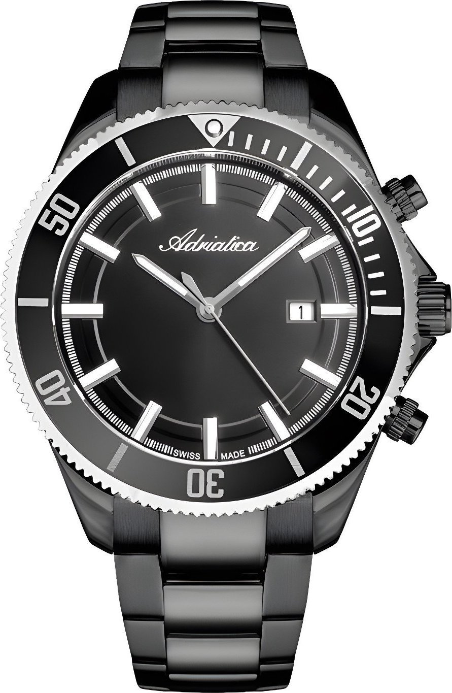 Zegarek Adriatica Zegarek męski Adriatica A1139.S1R6Q czarny