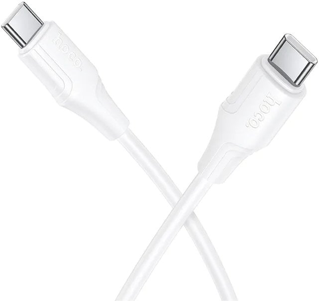 Hoco Kabel Silikonowy USB C do USB C 3A 60W 1 m X124 biały