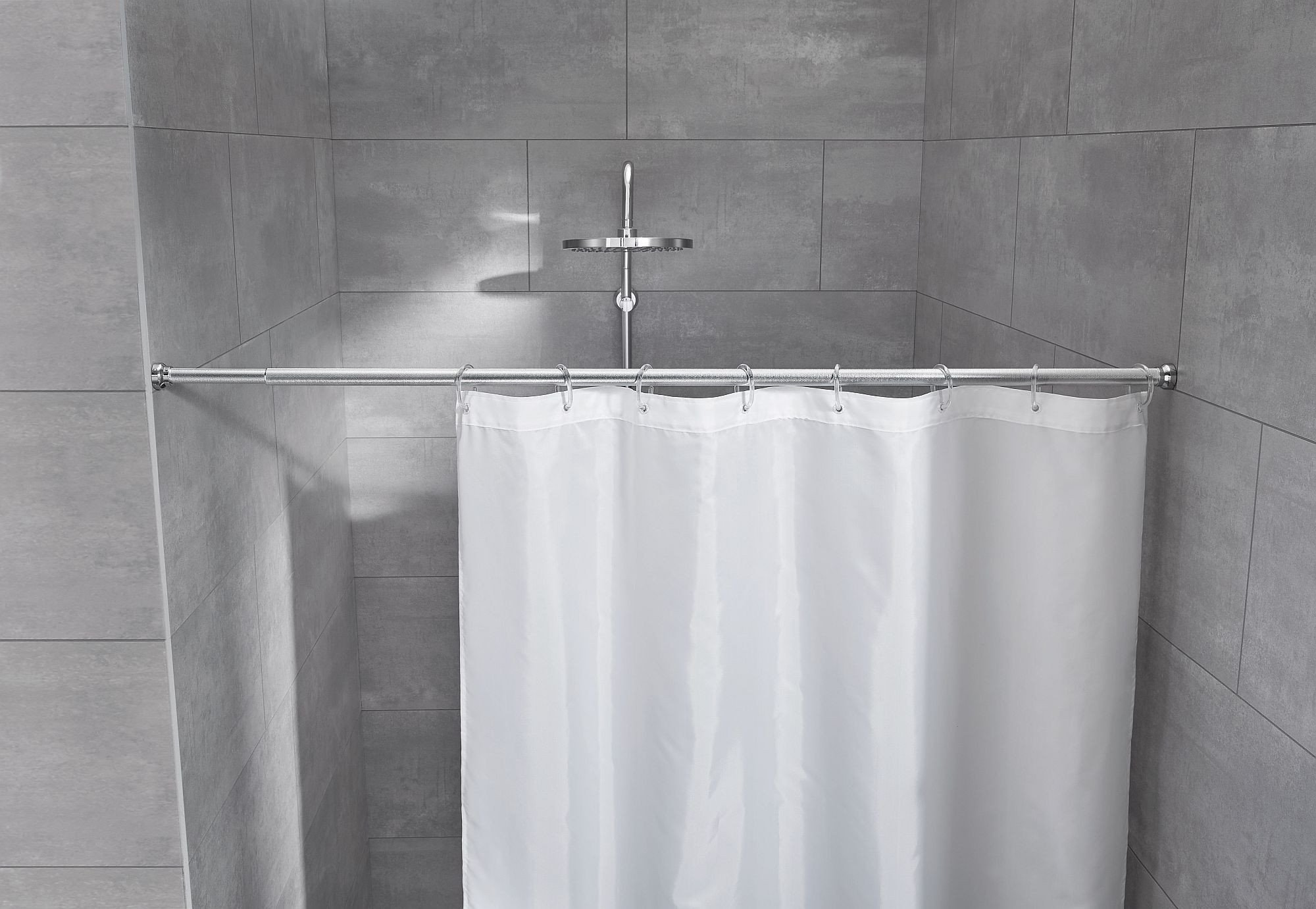 Kleine Wolke Kleine Wolke Elegancki drążek prysznicowy teleskopowy z dekoracyjną strukturą chrom 21 mm 75-125 cm