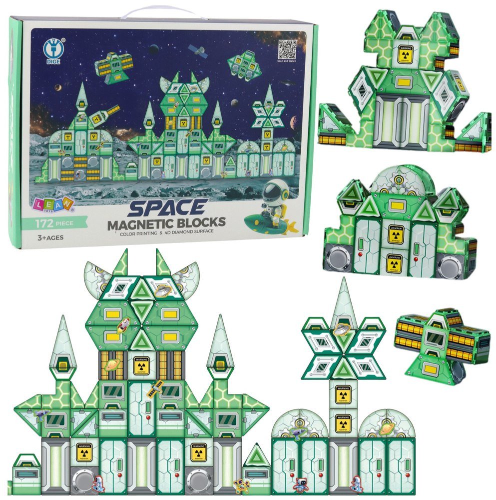Klocki Magnetyczne Kosmos Stacja Kosmiczna 4D 172el LEAN Toys
