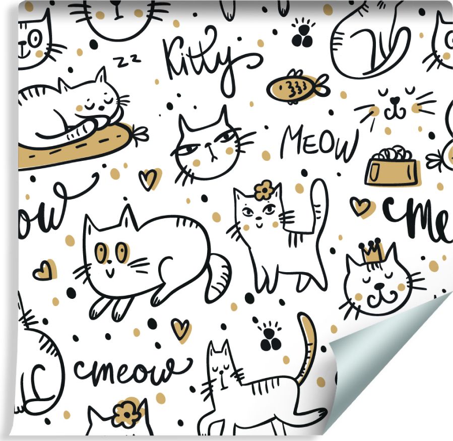 Muralo Tapeta Dla Dzieci - Zabawne Kotki