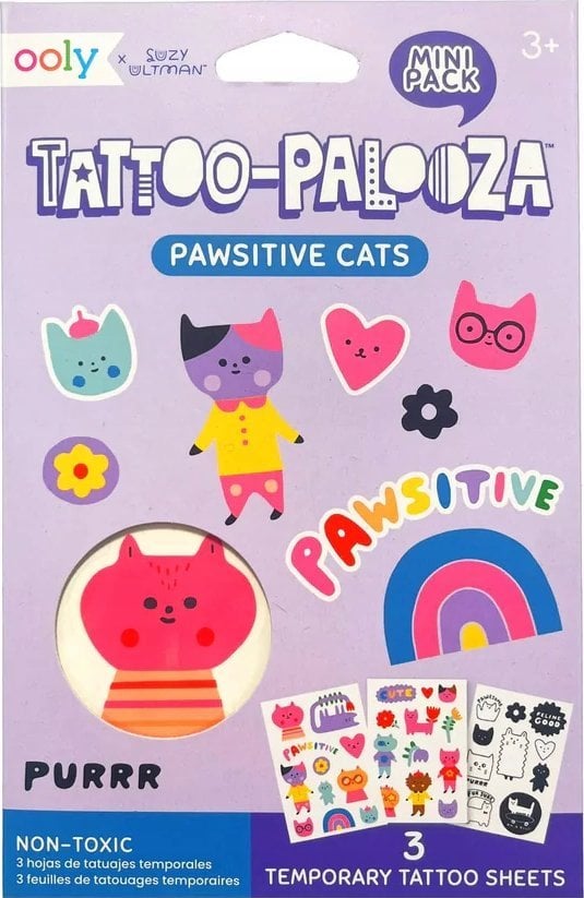 Teka Tatuaże zmywalne mini Tattoo Palooza - Koty