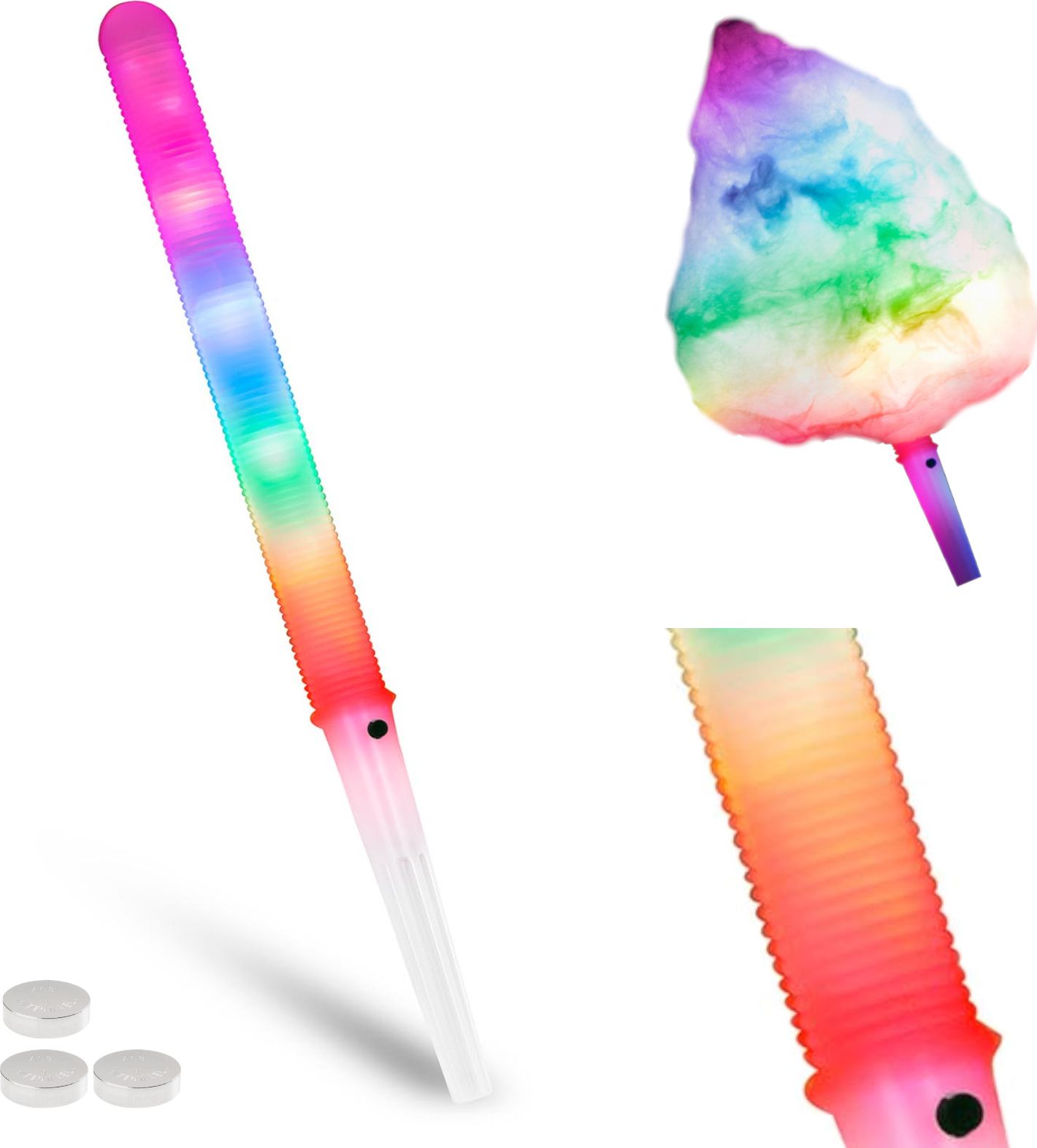 Royal Catering Świecące patyczki LED do waty cukrowej 7 FUNKCJI 1szt.