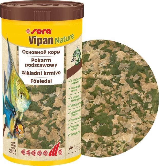 Sera Vipan Nature 1000 ml, płatki - pokarm premium