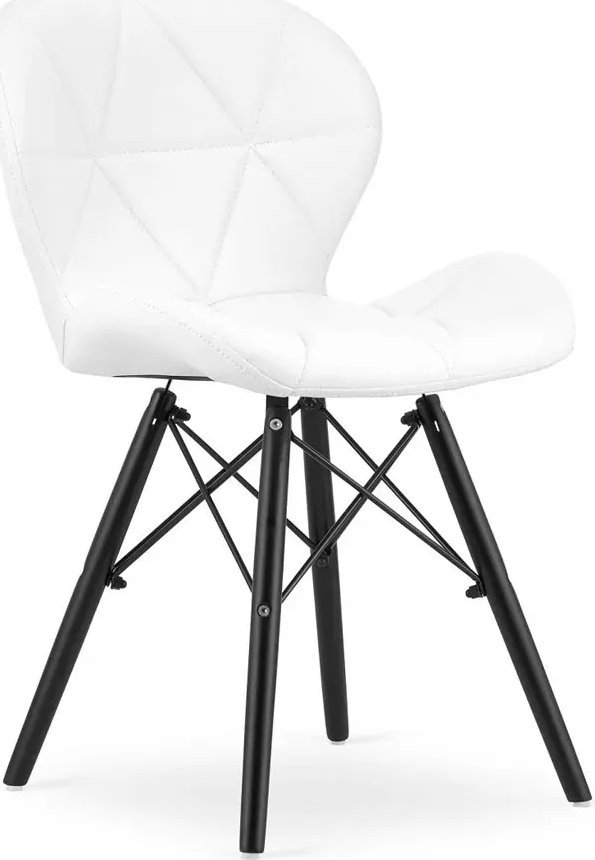 Elior Zestaw 4 szt białych tapicerowanych krzeseł kuchennych - Zeno 5S