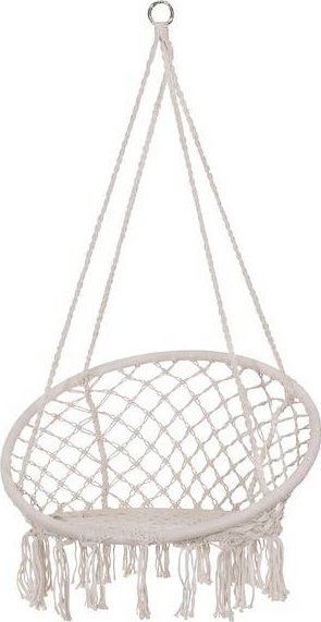 Springos Bocianie gniazdo z frędzlami huśtawka ogrodowa kremowa UNIWERSALNY