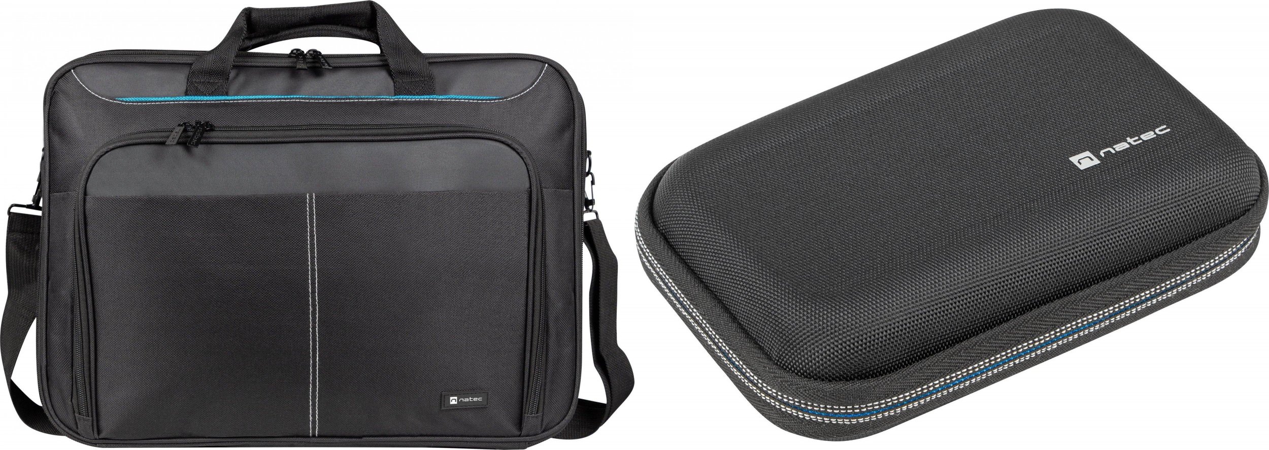 Torba Natec Torba Natec Doberman 15.6" (NTO-07680) + Etui na dysk twardy Krill 2 Czarne (NET-2053)