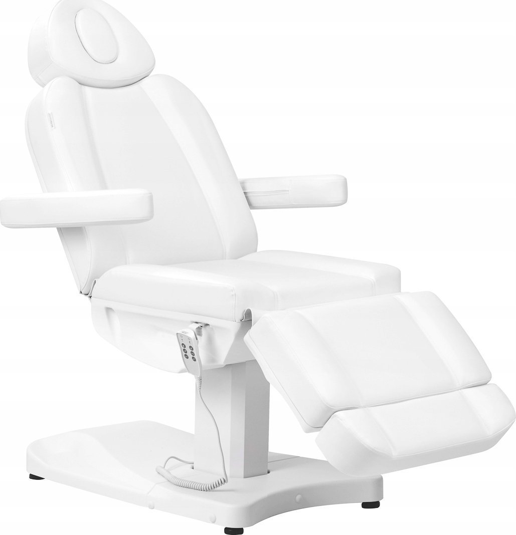 Activeshop Fotel kosmetyczny elektr. Azzurro 803D 3 siln. biały