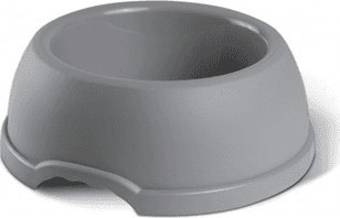Barry King Miska plastikowa dla psów S, 0,38L, szara, śr. 17cm,