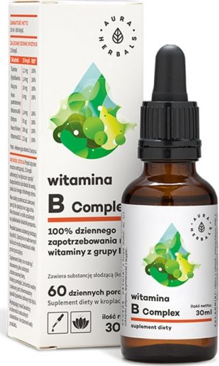 Aura Herbals Witamina B Complex krople 30ml Aura Herbals