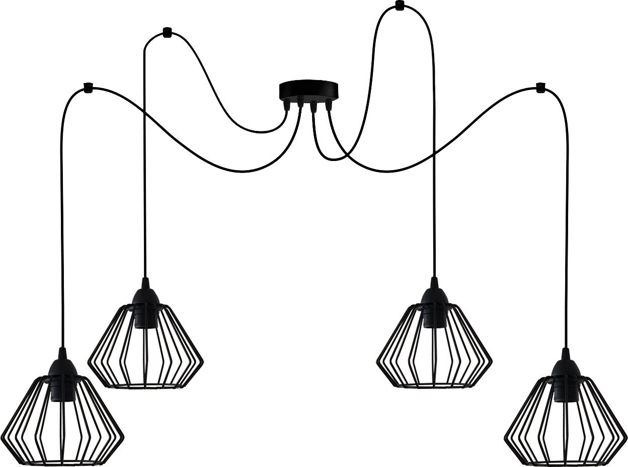 Lampki choinkowe Solar SFERA Lampa loft diament 4 płomienna pająk