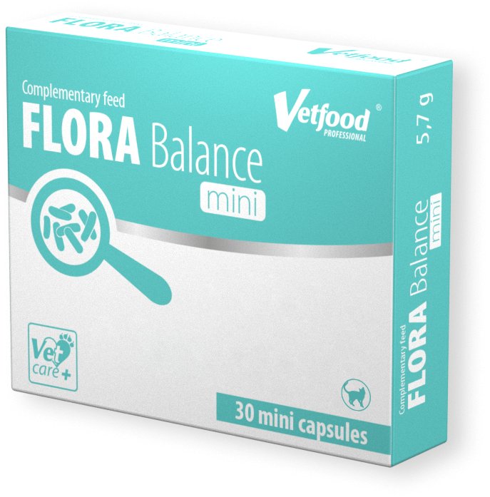 Vetfood Flora Balance Mini przewód pokarmowy dla kota 30 kapsułek
