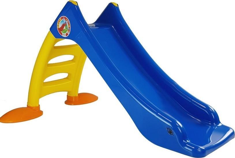 Dorex Zjeżdżalnia Ogrodowa z Drabinką dla Dzieci 424 niebiesko-żółta