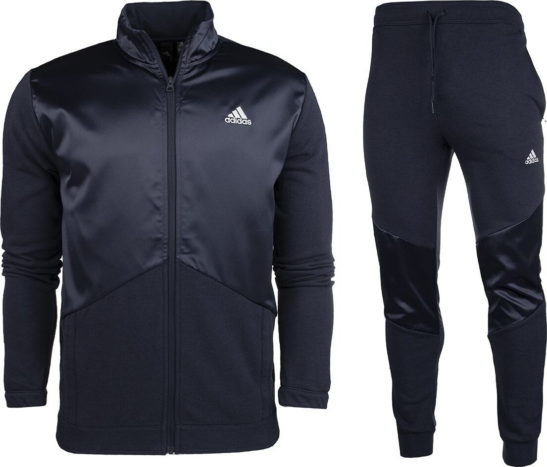 Adidas Dres męski adidas Satin French Terry Track Suit granatowy HI5396 S