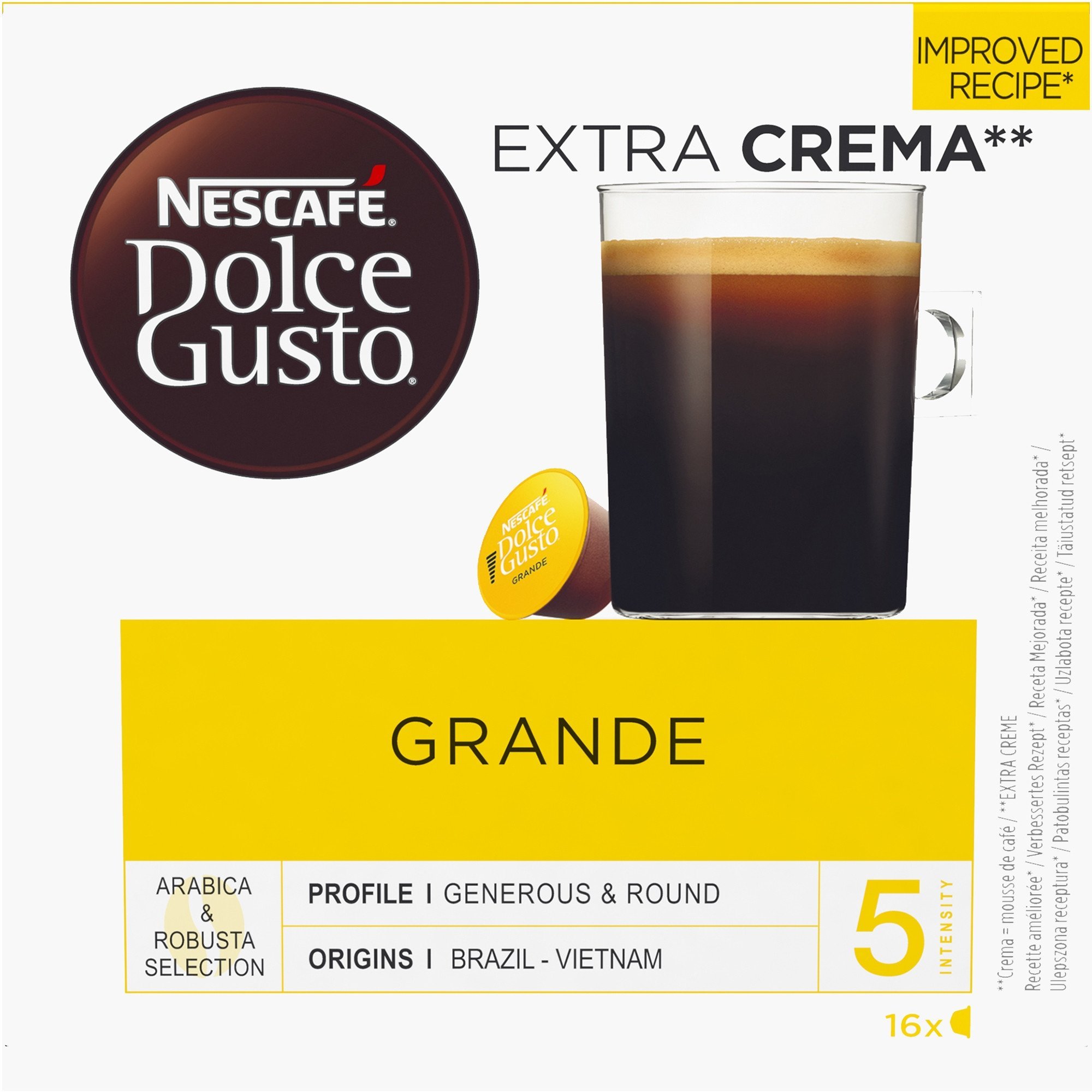 NesCafe Dolce Gusto Grande 16 porcijas - Kafijas kapsulas Grande Aroma