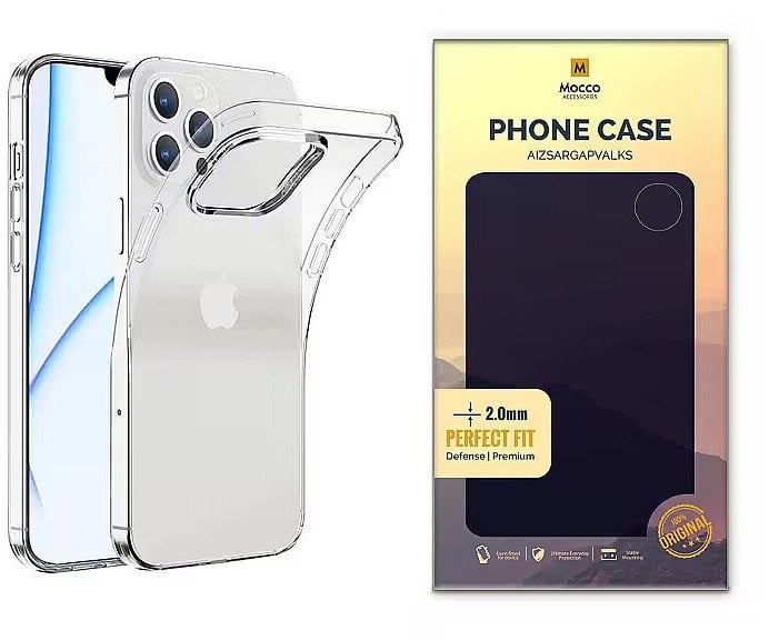 Mocco Original Clear Case 2mm Silicone Case for Apple iPhone 14 Pro Transparent