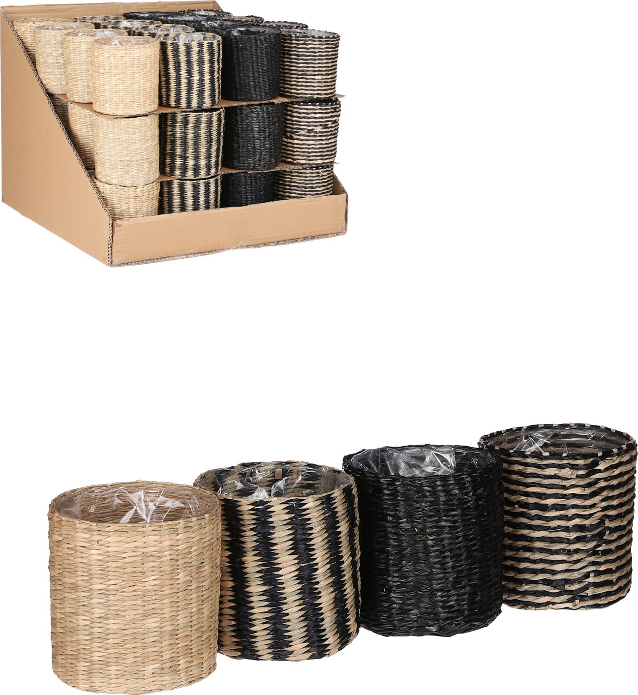 Tajemniczy ogród Koszyk Alexis czarny kolor mix