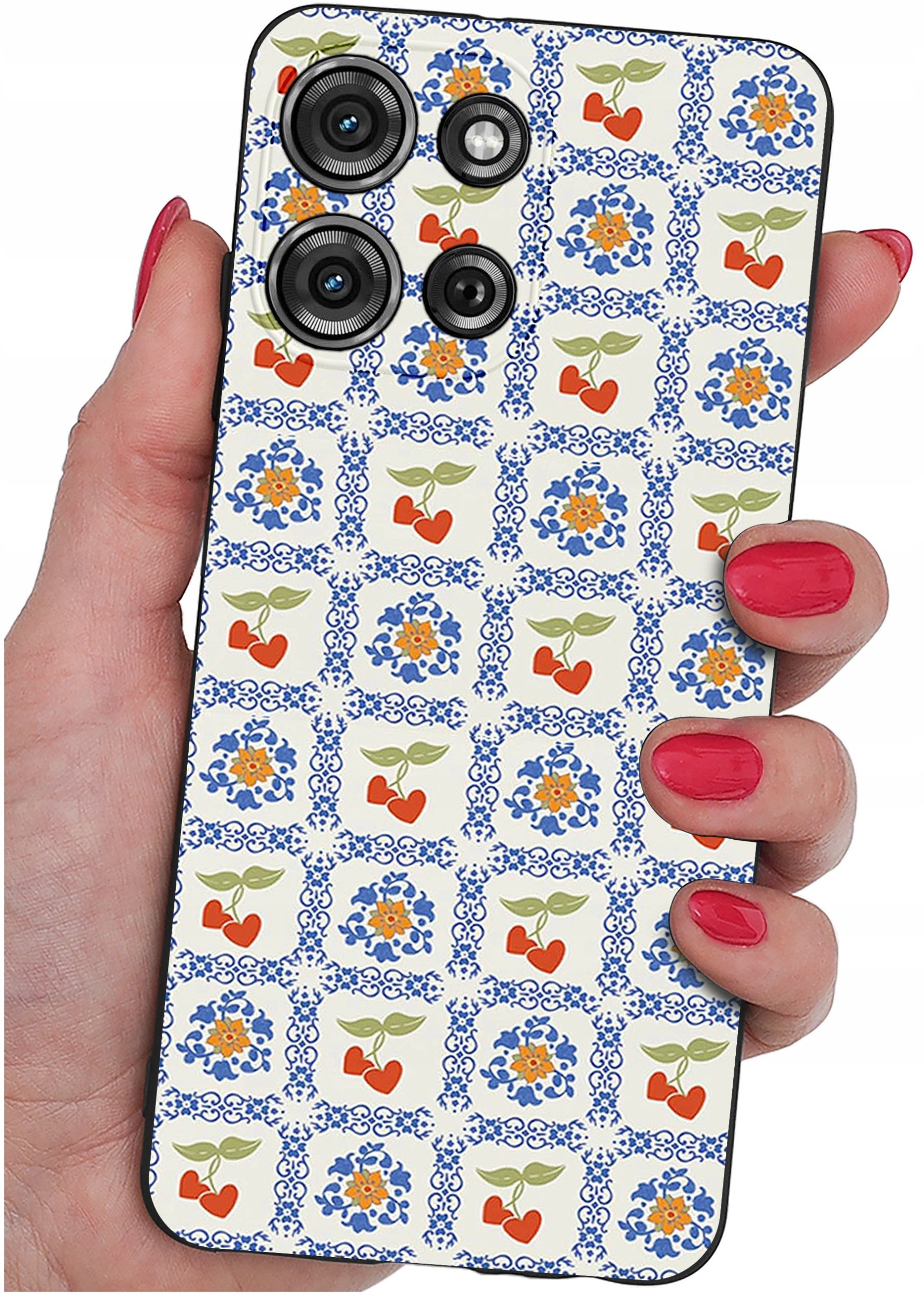 Etui do Motorola G75 5G | WZORY | SILIKONOWE MATT SZKŁO 9H