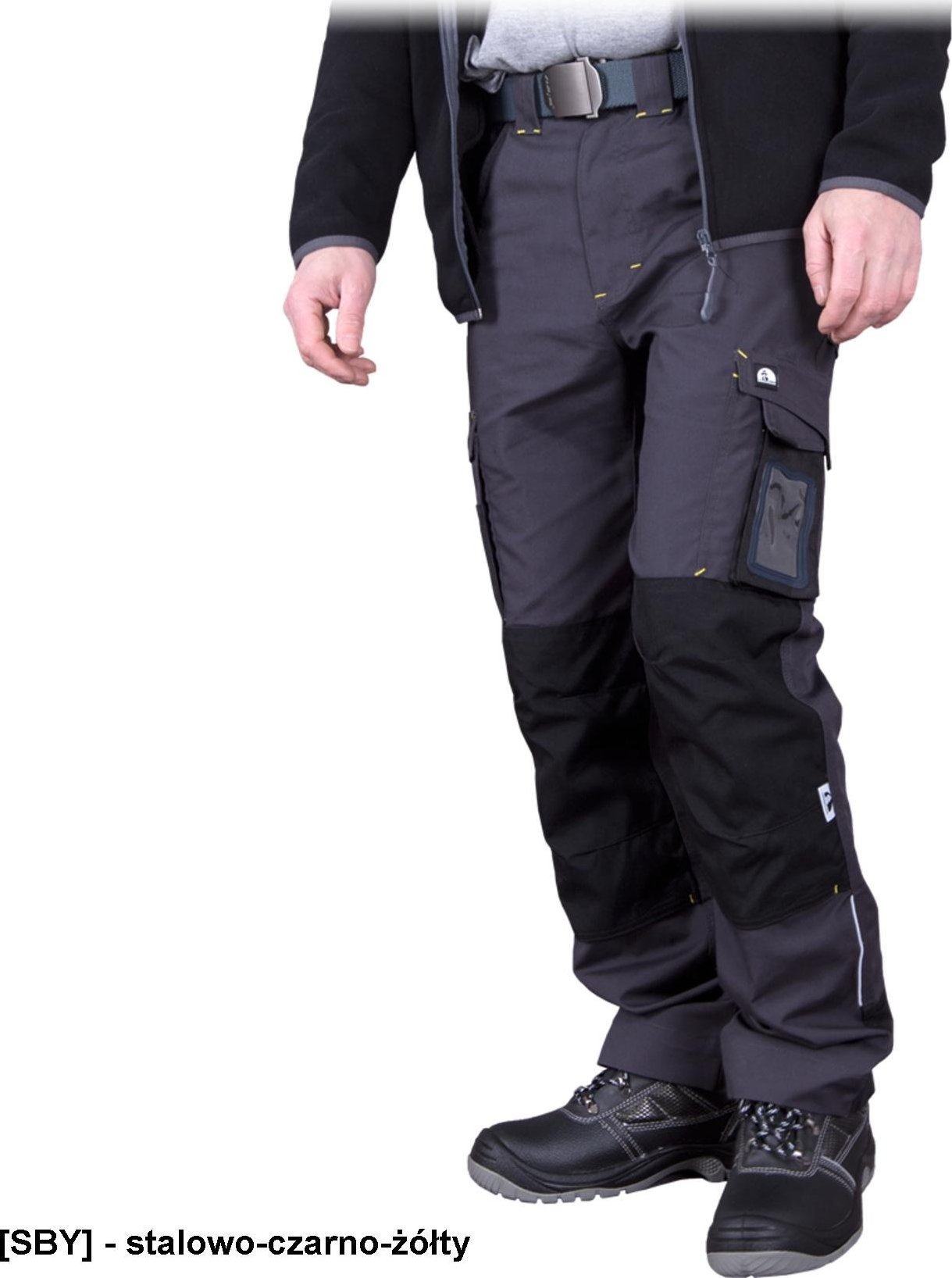 Leber&Hollman LH-BUILDER - spodnie ochronne do pasa, 65% poliester, 35% bawełna 280 g/m2, zapięcie guzik + zamek błyskawiczny, 9 kieszeni 50