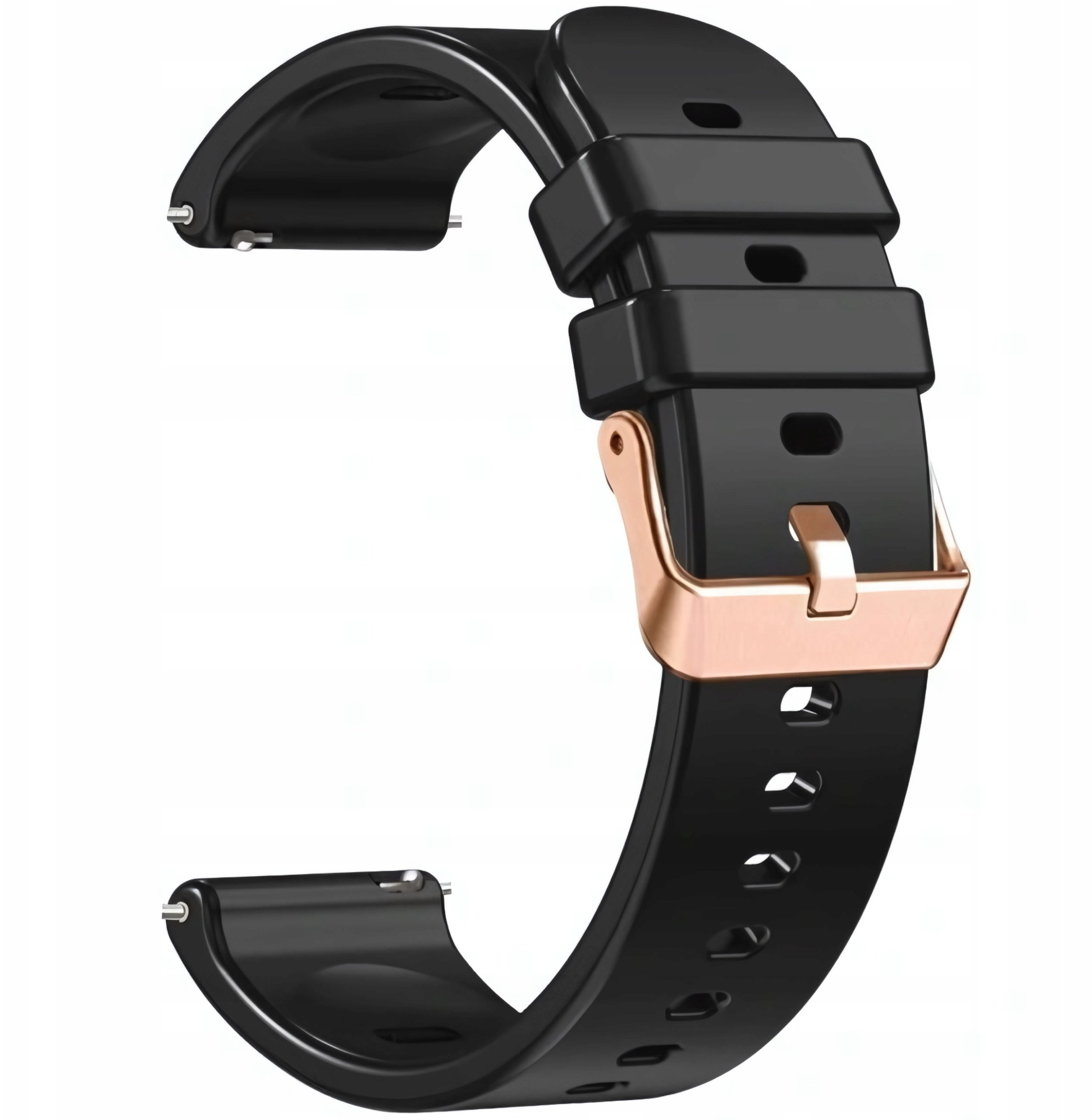 PASEK SILIKONOWY DO SMARTWATCHA ZEGARKA CZARNY 20 MM UNIWERSLANY