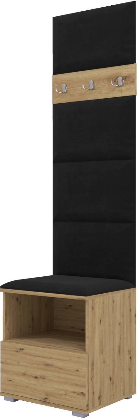 Ravio Tapicerowana garderoba Nela IV - kolor dąb artisan + tkanina Trinity 16