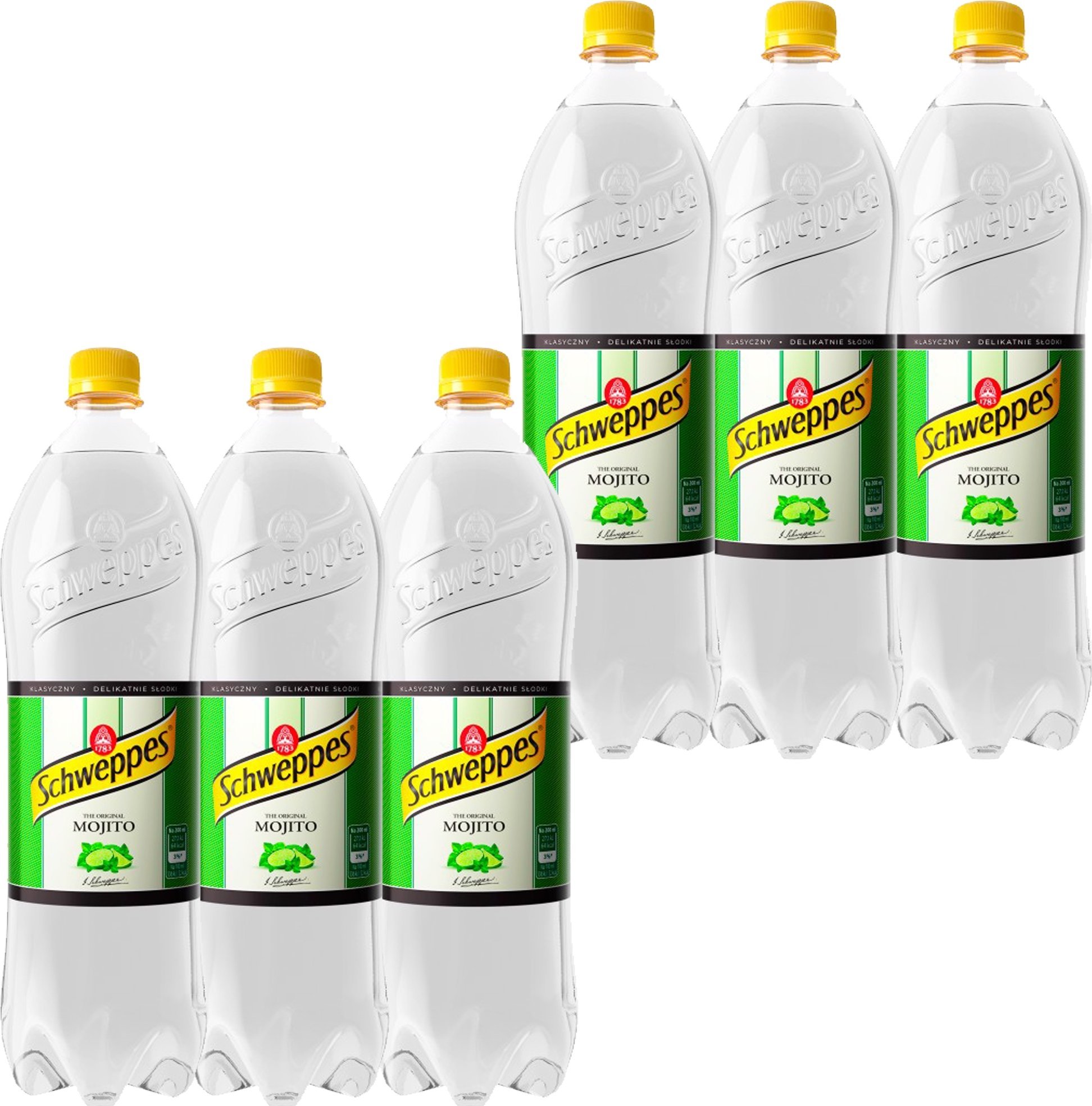 Schweppes Schweppes Mojito Napój gazowany 1,35 l x 6 sztuk
