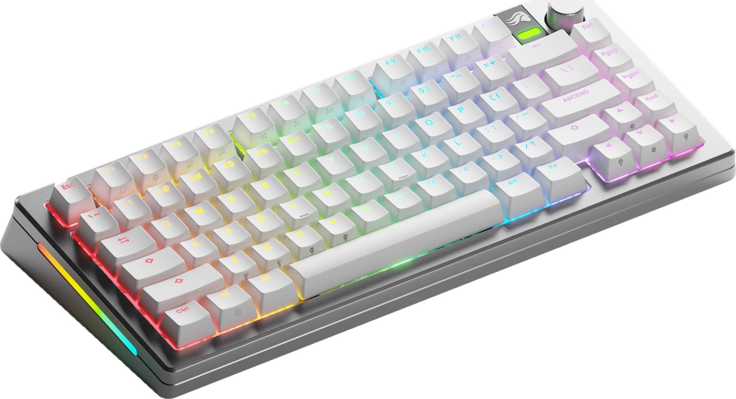 Klawiatura Glorious Glorious GMMK 3 Pro Wireless 75 % Custom Gaming-Tastatur - Pre-Built, ANSI (US), Fox Switches, silber