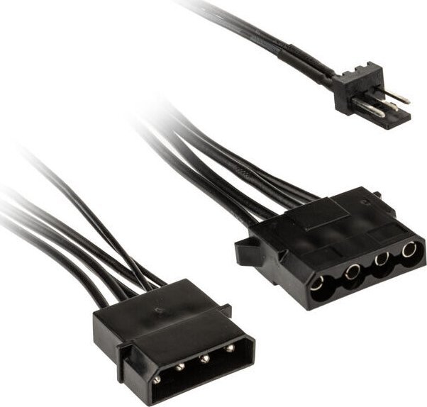 Kolink Kolink 3-Pin Fan Power to 2x 4-Pin Molex Adapter - 245mm, black