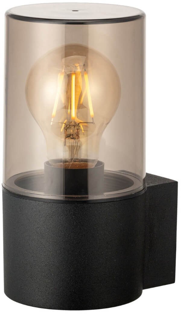 Zewnętrzny kinkiet ścienny Hager AZ5863 Azzardo IP54 czarny przezroczysty