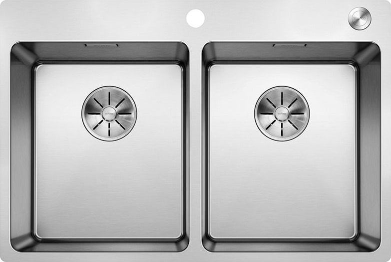 Zlewozmywak Blanco Zlewozmywak ANDANO 340/340-IF/A stal polerowana, korek auto., InFino, PushControl