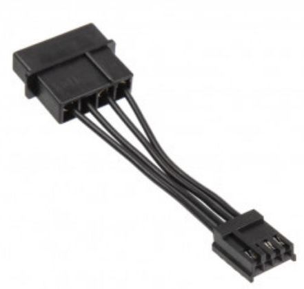 Kolink Molex - 4-pin Floppy, 0.05m, Czarny (KL-AC-MF01)