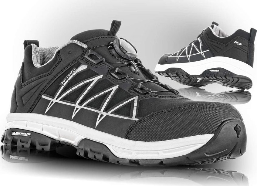 VM Footwear CINCINNATI S1P 4845 - półbuty ochronne softshell, podszewka laminowana oddychająca, kompozytowy podnosek, wkładka antyprzebiciowa kevlar,