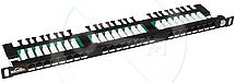 Solarix Patch panel 19" 0,5U 24x RJ45 Cat.5E UTP z wspornikiem (SX24HD-5E-UTP-BK)