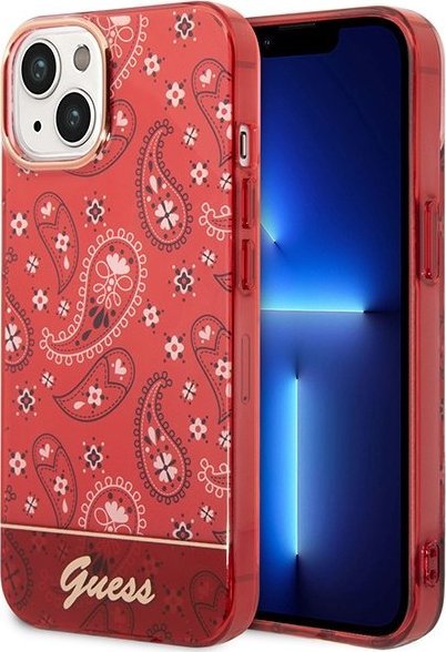 Guess Etui Guess GUHCP14MHGBNHR Apple iPhone 14 Plus czerwony/red hardcase Bandana Paisley