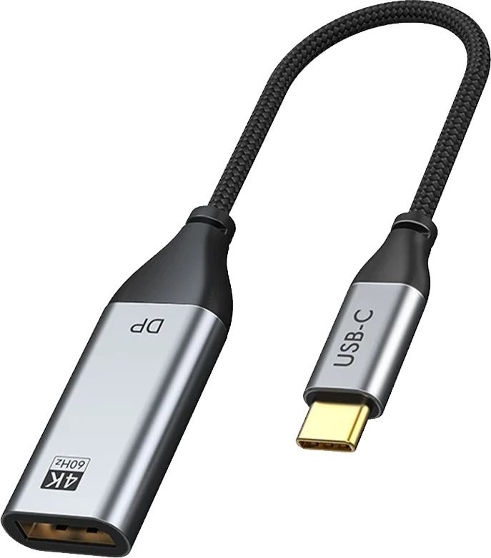 Adapter USB Cabletime Cabletime Adapteris USB-C (M) - DisplayPort (F), 4K/60Hz, su paauksuotomis jungtimis