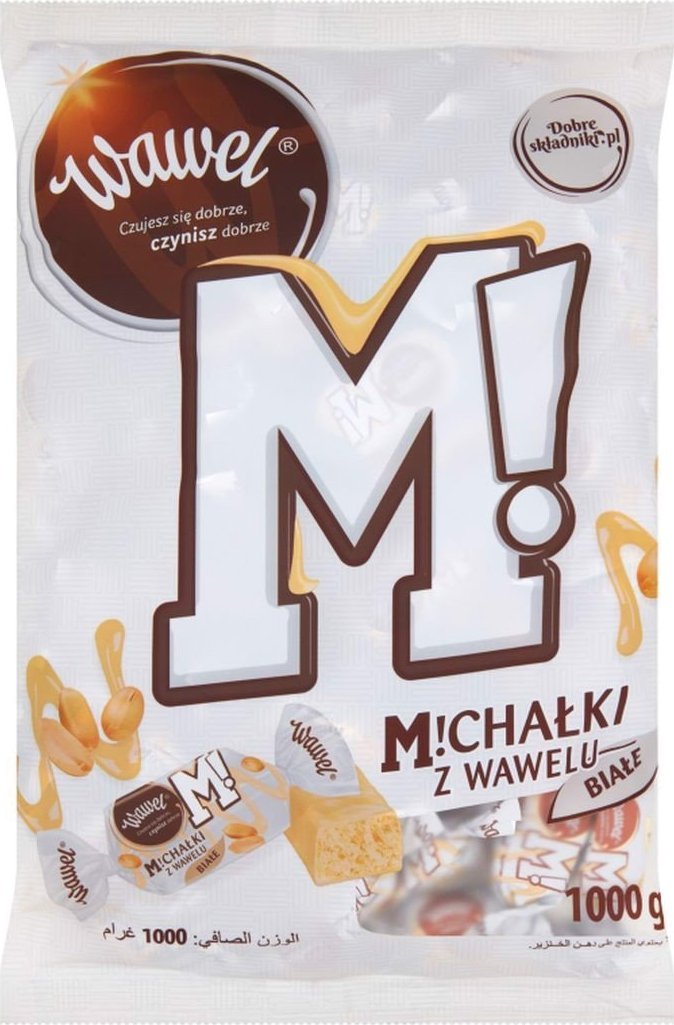 Wawel Cukierki czekoladowe WAWEL MICHAŁKI ZAMKOWE, białe, 1kg.