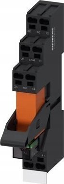 Siemens Przekaźnik wtykowy RT kompletny 24VDC styki 2R moduł LED czerwony podstawa wtykowa z separacją logiczną LZS:RT4D4L24