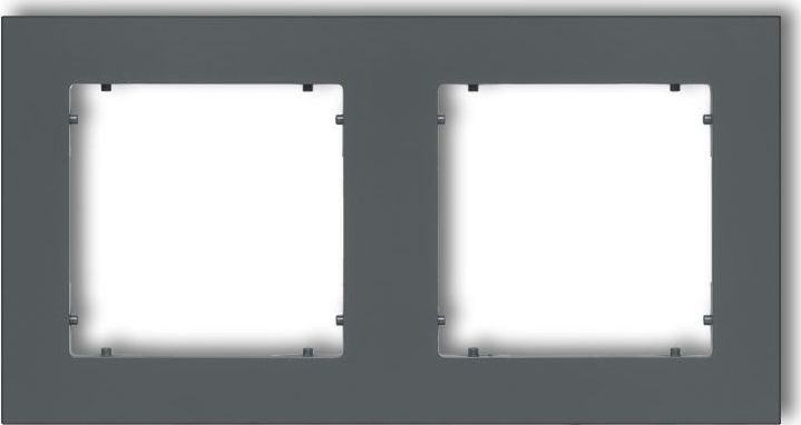 Karlik MINI Ramka podwójna grafitowy mat 28MR-2