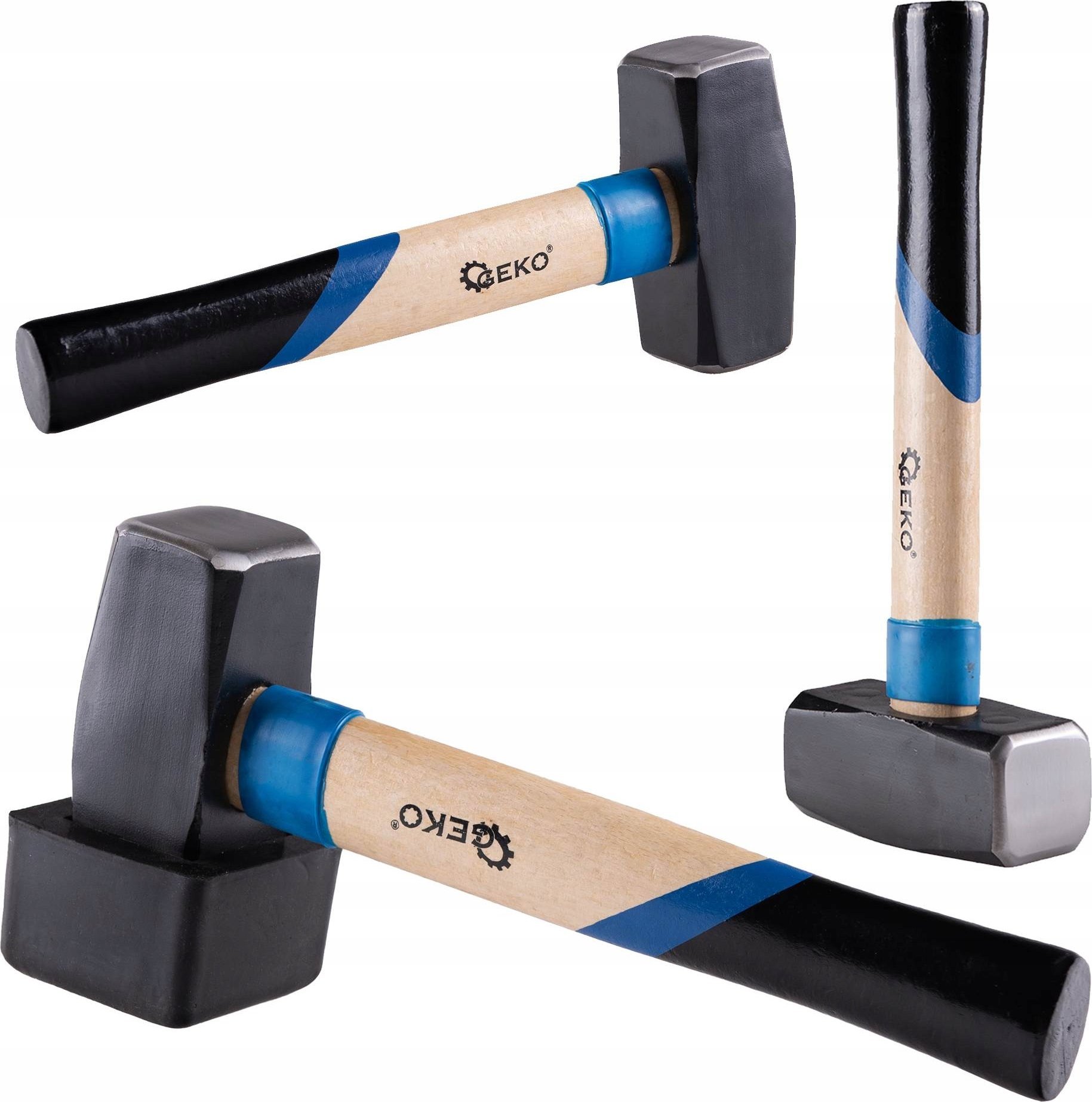 Geko Młotek brukarski z nakładką gumową 2000g (10)