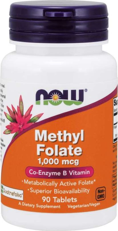 Quicksilver Now Foods Metylofolian 1000 mcg - 90 tabletek