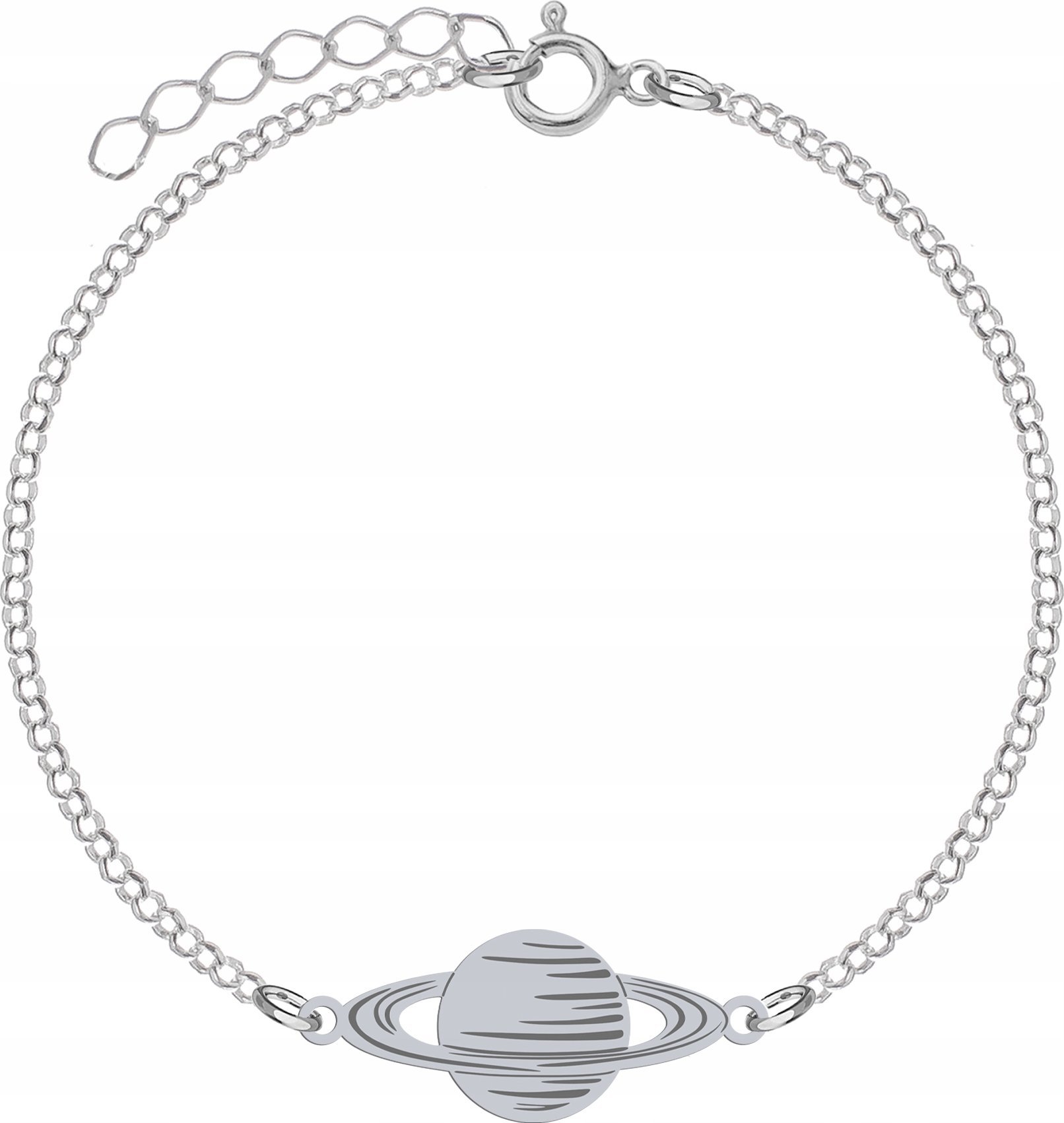 Radziszewska Jewellery Bransoletka Srebrna Planeta Łańcuszek Biżuteria Prezent 925 GRAWER GRATIS