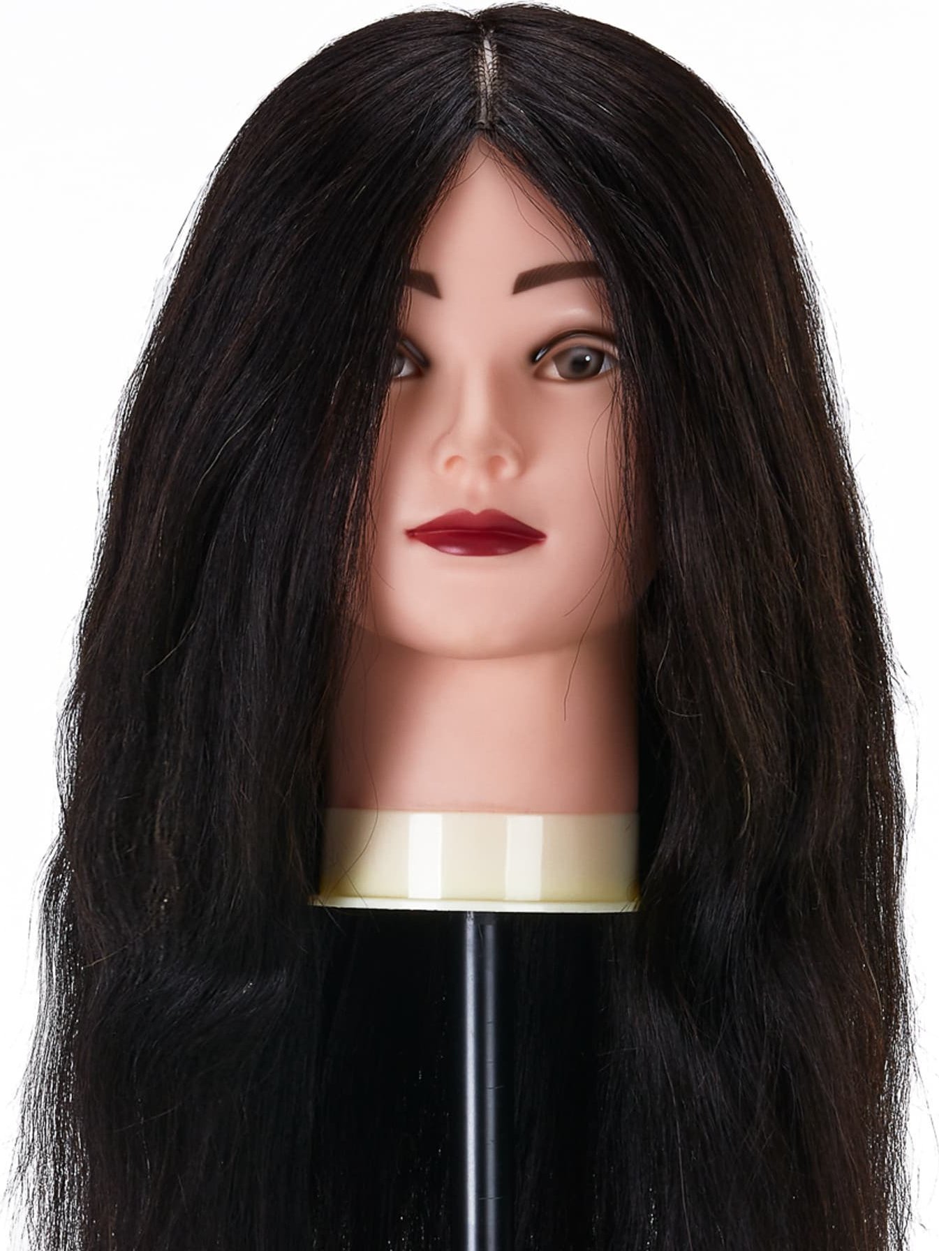 Activeshop Główka treningowa fryzjerska Gabbiano WZ1 naturalne włosy, kolor 1H, długość 20"