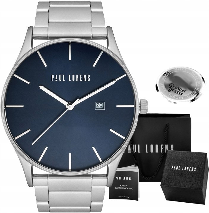 Zegarek Paul Lorens Zegarek męski DELUCE-6C1 Z GRAWEREM