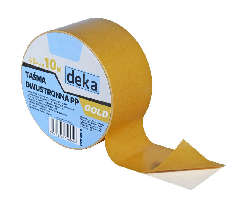 Deka Taśma dwustronna PP GOLD 48mmx10m - D-300-0041