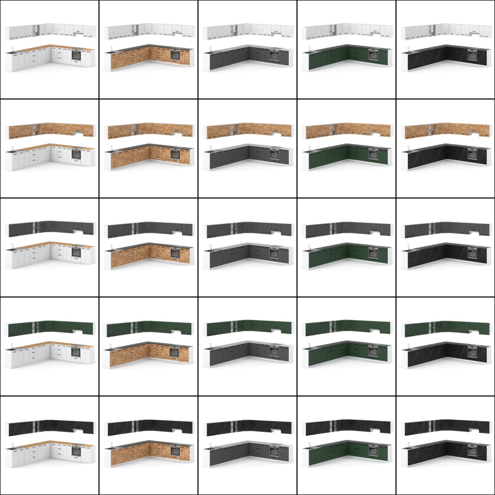 Zestaw Kuchenny Nowoczesny Duży Narożny 6.8m Wotan Wotan San Sebastian